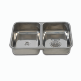 PILETA DOBLE AISI 63x38x15 ESC COD.4310