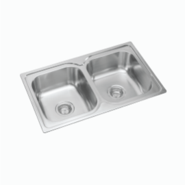 PILETA DOBLE AISI 78X48X18 COD.820